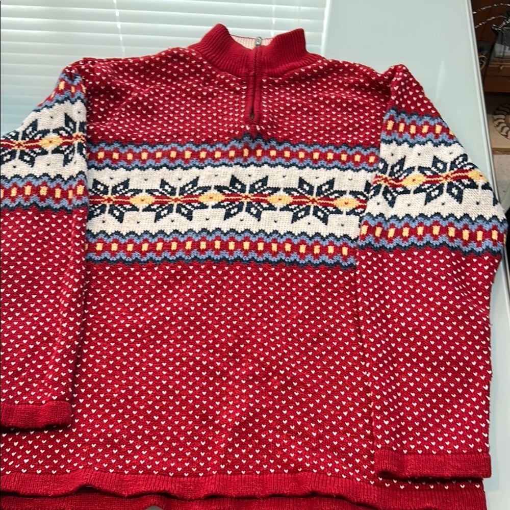 Vintage ? Liz Clairborne Lizwear Nordic snowflake thick Sweater